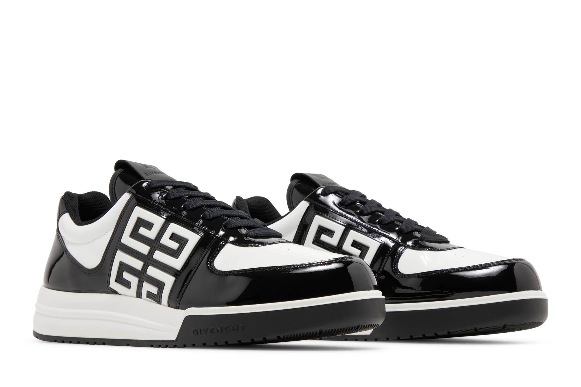 Cheap Givenchy G4 Sepatu 'Hitam Putih Patent' BH007WH1HJ-004