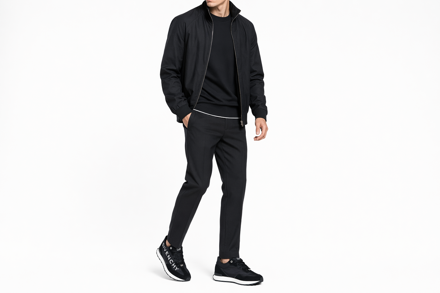 Order Givenchy GIV Runner ''Logo Print - Zwart'' BH006ZH1AL-001