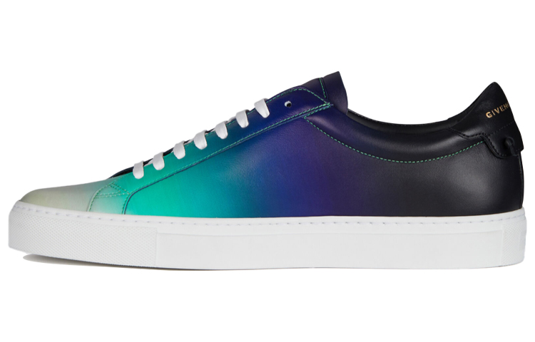 Givenchy Gradient Matte Leather Sneakers 'Black Blue Green'