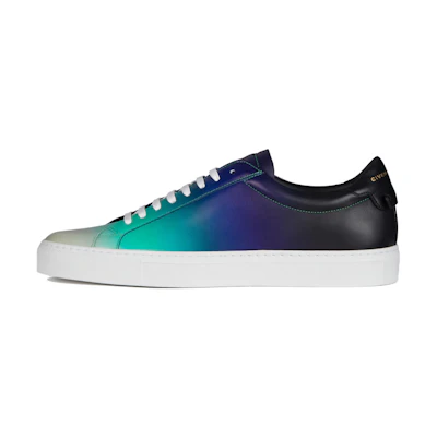 Givenchy Gradient Matte Leather Sneakers 'Black Blue Green'