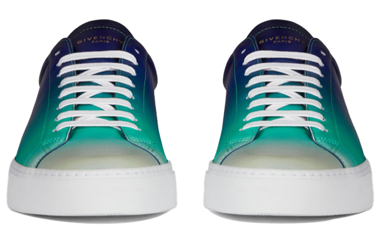 Givenchy Gradient Matte Leather Sneakers 'Black Blue Green' 圖 4