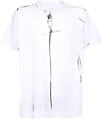 GIVENCHY 圖案印花休閒白色圓領T恤。 BM712W3Y6B-100 Buy GIVENCHY 圖案印花休閒白色圓領T恤。 BM712W3Y6B-100