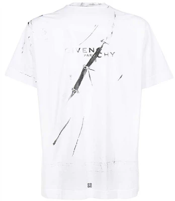 GIVENCHY 圖案印花休閒白色圓領T恤。 BM712W3Y6B-100 Lookbook GIVENCHY 圖案印花休閒白色圓領T恤。 BM712W3Y6B-100