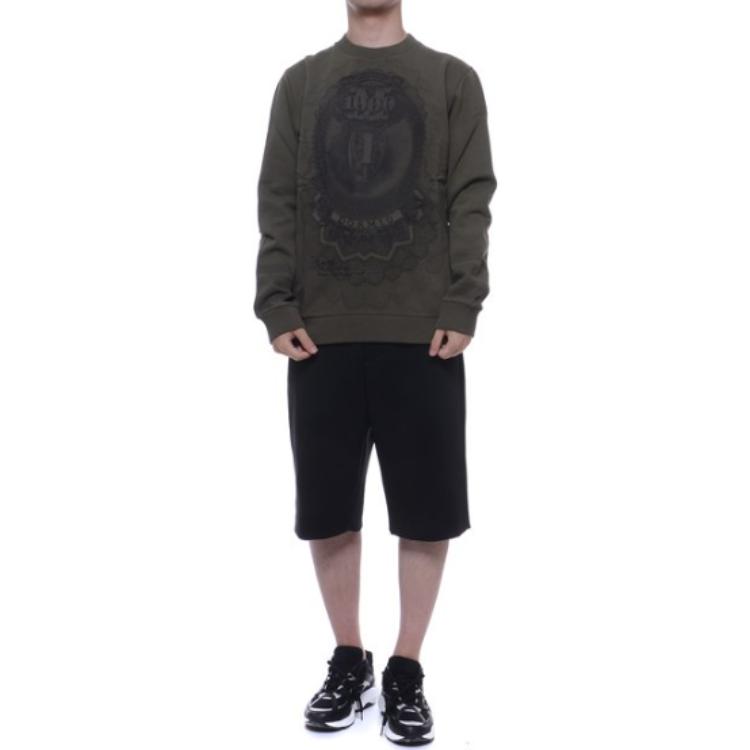 Givenchy Graphic Print Crewneck Pullover Sweatshirt Green - 17J7301653-305
