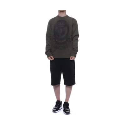 Givenchy Graphic Print Crewneck Pullover Sweatshirt Green - 17J7301653-305