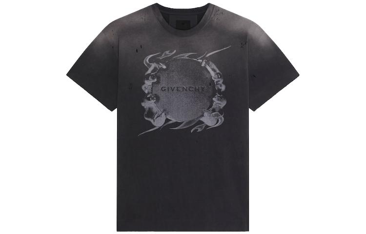 GIVENCHY Graphic Print Loose Fit Crewneck T-Shirt  Black BM71JT3YGA-001 圖 2