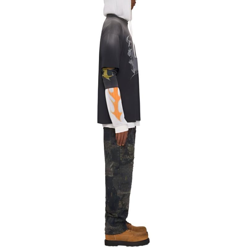 GIVENCHY Graphic Print Loose Fit Crewneck T-Shirt  Black BM71JT3YGA-001 圖 5