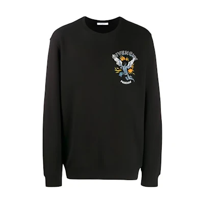 Givenchy Graphic Print Pullover Sweatshirt Black BMJ03930AF-001