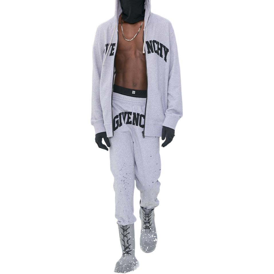 Givenchy Gray Hoodie with Letter Print GM2022111721