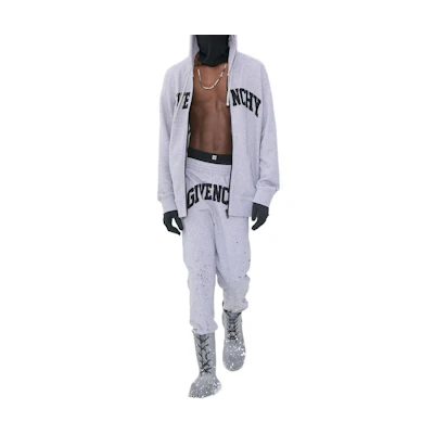 Givenchy Gray Hoodie with Letter Print GM2022111721