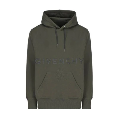Givenchy Green Hoodie with Solid Color and Letter Print Design BMJ0CQ3Y6V-325