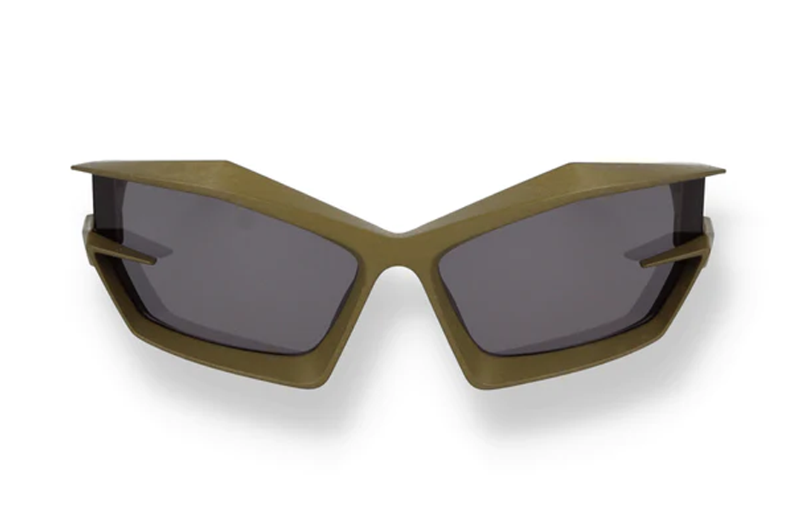 Givenchy Green Irregular Nylon Sunglasses Unisex Couples Style. GV40049I97A