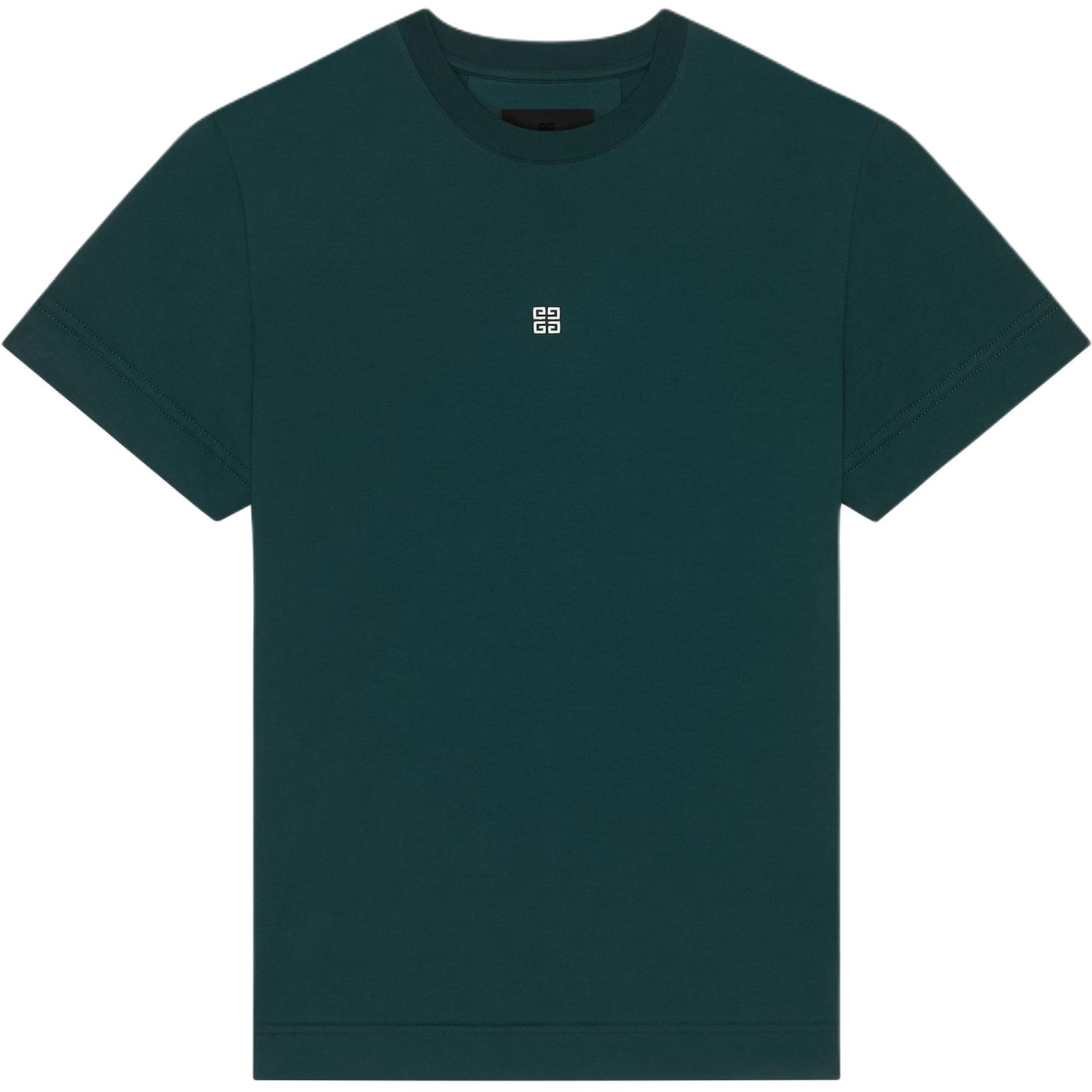 Givenchy Green Logo Print Crew Neck Short Sleeve  T-Shirt BM716G3YCD-302