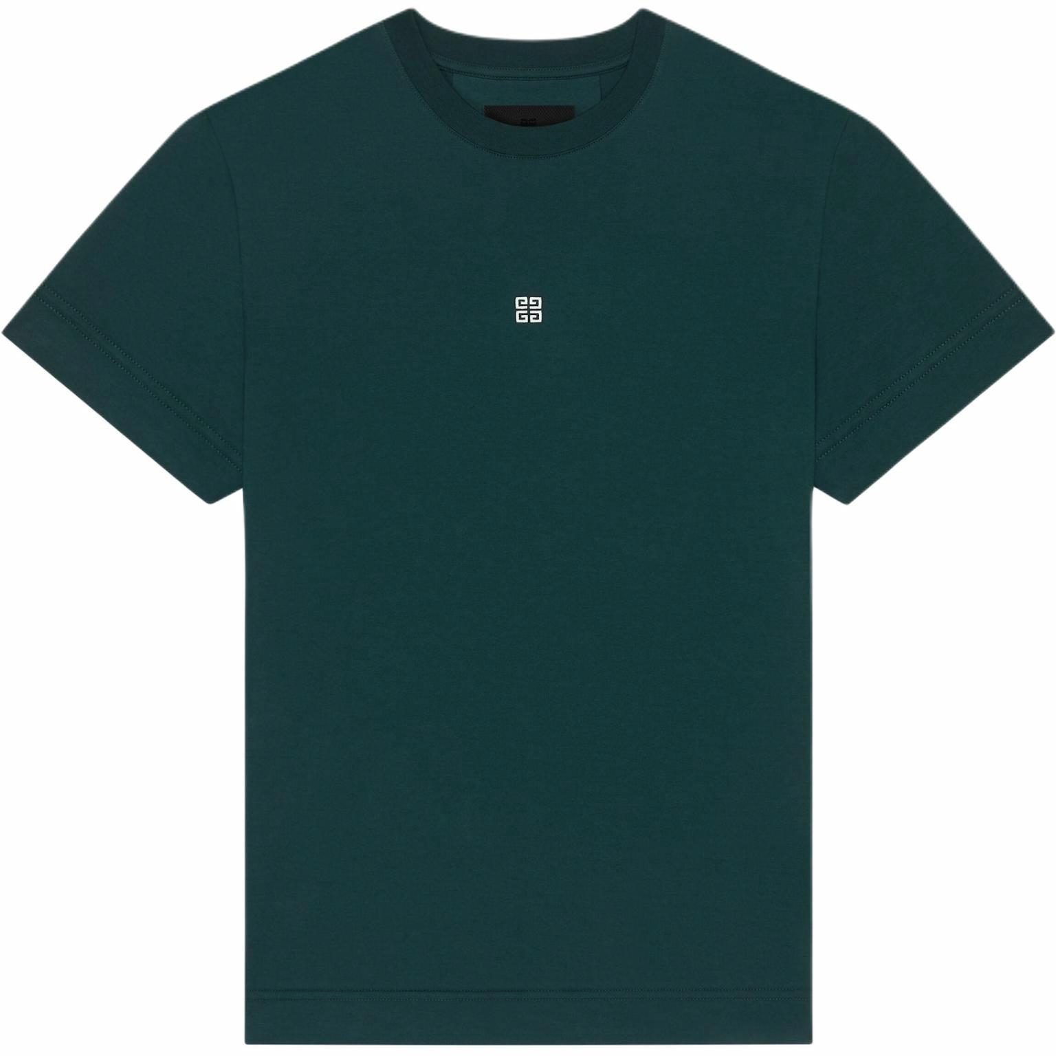 Givenchy Green Logo Print Crew Neck Short Sleeve  T-Shirt BM716G3YCD-302 圖 2