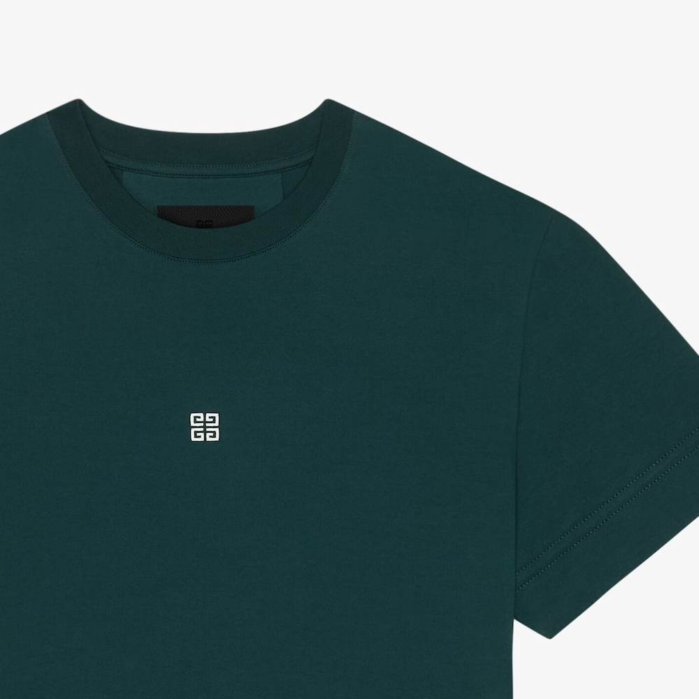 Givenchy Green Logo Print Crew Neck Short Sleeve  T-Shirt BM716G3YCD-302 圖 6