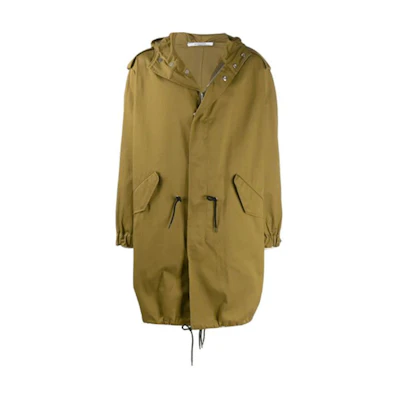 Givenchy Green Solid Logo Hoodie Jacket BM00DL11YS-333