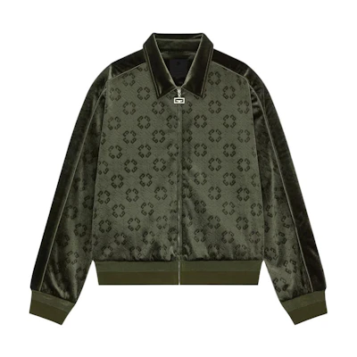 Givenchy Green Zip-Up Collared Loose-Fit Jacket BM01A4316Z-300