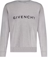 GIVENCHY Grey Crewneck Logo Print Long Sleeve Sweatshirt. BMJ0HA3YAC-055 GIVENCHY Grey Crewneck Logo Print Long Sleeve Sweatshirt. BMJ0HA3YAC-055