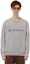 Shop GIVENCHY Grey Crewneck Logo Print Long Sleeve Sweatshirt. BMJ0HA3YAC-055