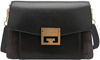 Givenchy GV3 Bag Small in Grained Leather and Suede Black Givenchy GV3 Bag Small in Grained Leather and Suede Black