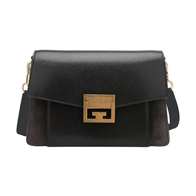 Givenchy GV3 Bag Small in Grained Leather and Suede Black