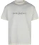 Buy ジバンシィ アイボリー ホワイト レタープリント クルーネック スリムフィット Tシャツ BM71JA3YN0-105