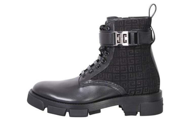 Givenchy Leather Lace-Up Round-Toe Boots 'Black Fashion' BH603FH1CH-001