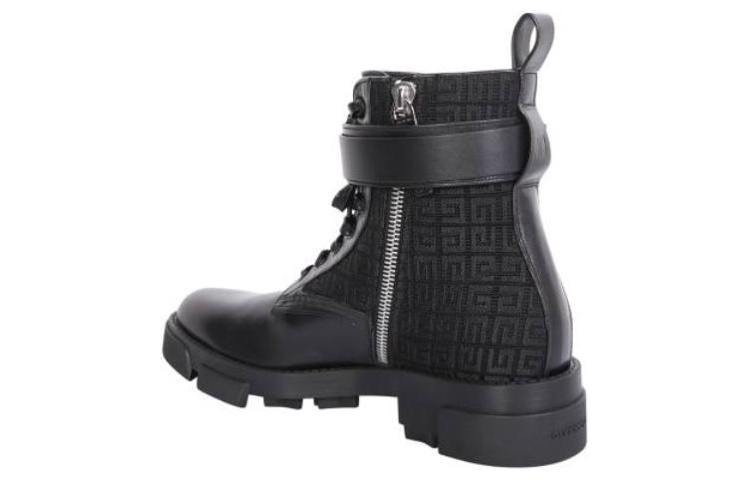 Purchase GIVENCHY紀梵希 皮革 系帶圓頭 時尚短靴 黑色