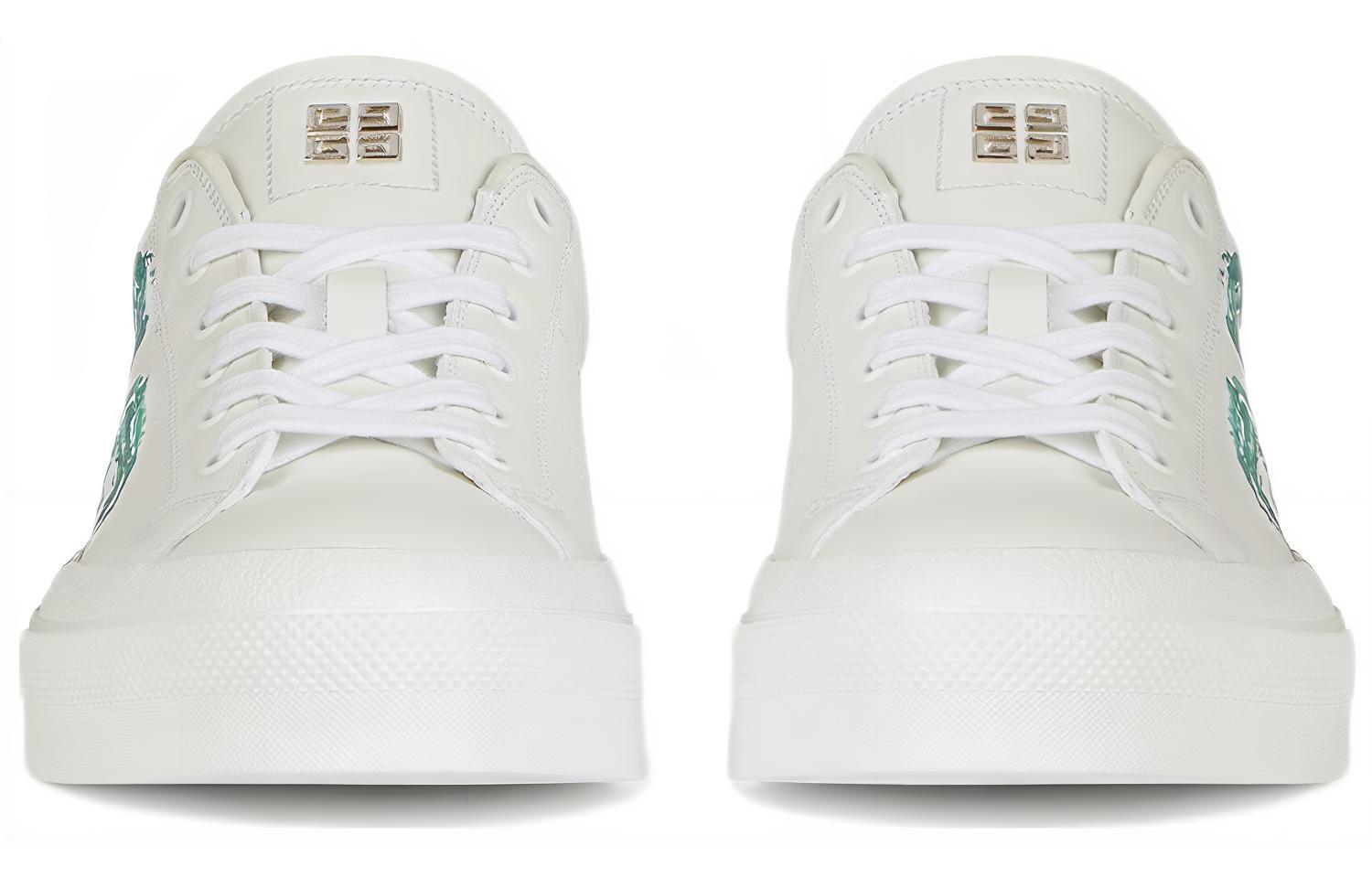 Givenchy Leather Sneaker 'White Green' 圖 2