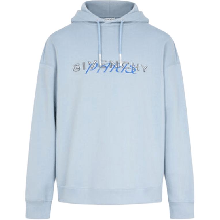 Givenchy Letter Print Hoodie Light Blue () BMJ06U30AF-456