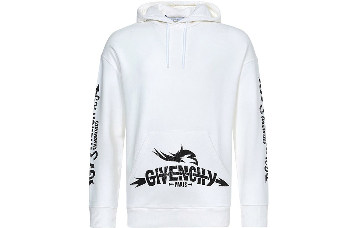 Givenchy Letter Print Long Sleeve Sweatshirt Men’s Off-White BM700T30AF-130