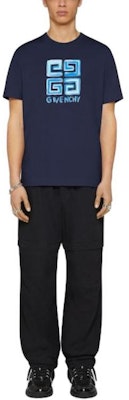 GIVENCHY 字母印花海軍藍寬版T恤 SS23系列 BM716G3YCT-410 Shop GIVENCHY 字母印花海軍藍寬版T恤 SS23系列 BM716G3YCT-410
