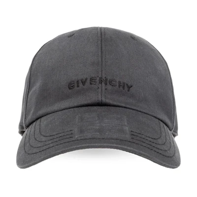 GIVENCHY Logo Grey Baseball Cap Cotton Spandex BPZ0ARP0UX001