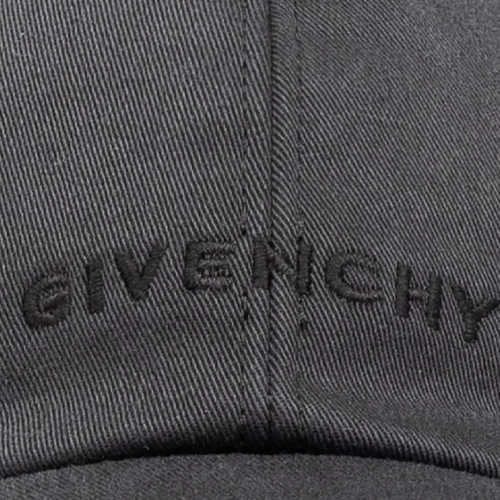 Shop ジバンシィ ロゴ グレーベースボールキャップ コットン スパンデックス BPZ0ARP0UX001