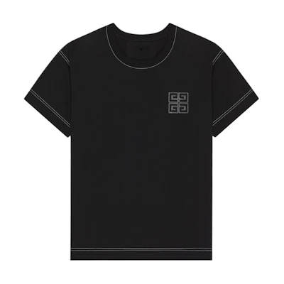 Givenchy Logo Crewneck Loose Fit Short Sleeve T-Shirt Black - BM71MG3YPQ004