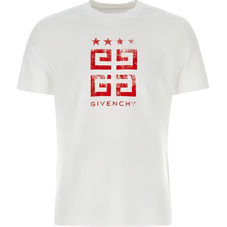 GIVENCHY Logo Crewneck Short Sleeve T-Shirt Men’s White BM716G3YEL-112