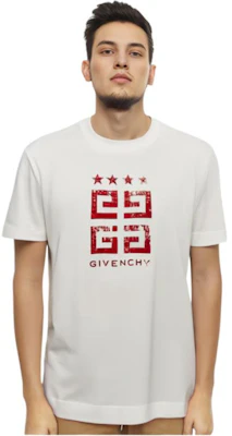GIVENCHY 男士白色短袖圓領標誌T恤 BM716G3YEL-112 Shop GIVENCHY 男士白色短袖圓領標誌T恤 BM716G3YEL-112