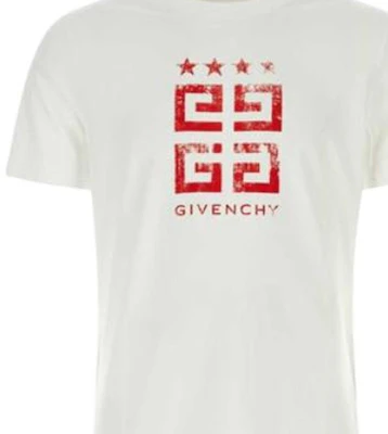 GIVENCHY 男士白色短袖圓領標誌T恤 BM716G3YEL-112 Purchase GIVENCHY 男士白色短袖圓領標誌T恤 BM716G3YEL-112