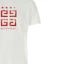 Sizing GIVENCHY 男士白色短袖圓領標誌T恤 BM716G3YEL-112