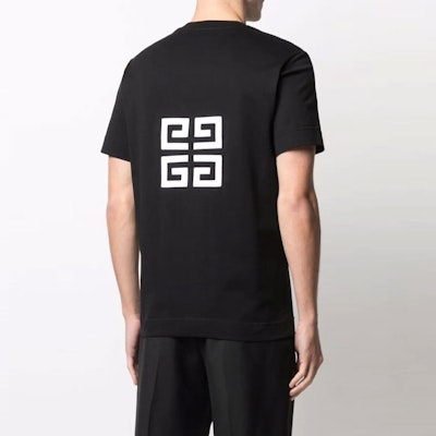 지방시 로고 자수 슬림핏 블랙 크루넥 티셔츠 남성. BM716B3Y6B-001 Details for 지방시 로고 자수 슬림핏 블랙 크루넥 티셔츠 남성. BM716B3Y6B-001