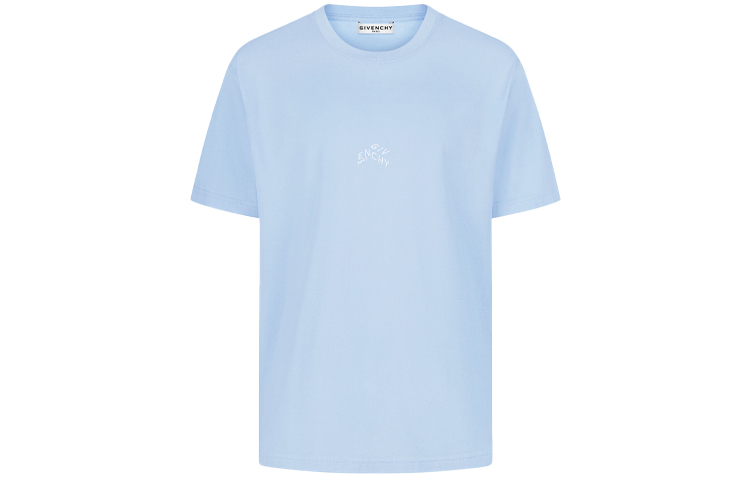 GIVENCHY Logo Embroidered Crewneck T-Shirt Light Blue BM710S3002-453 圖 2