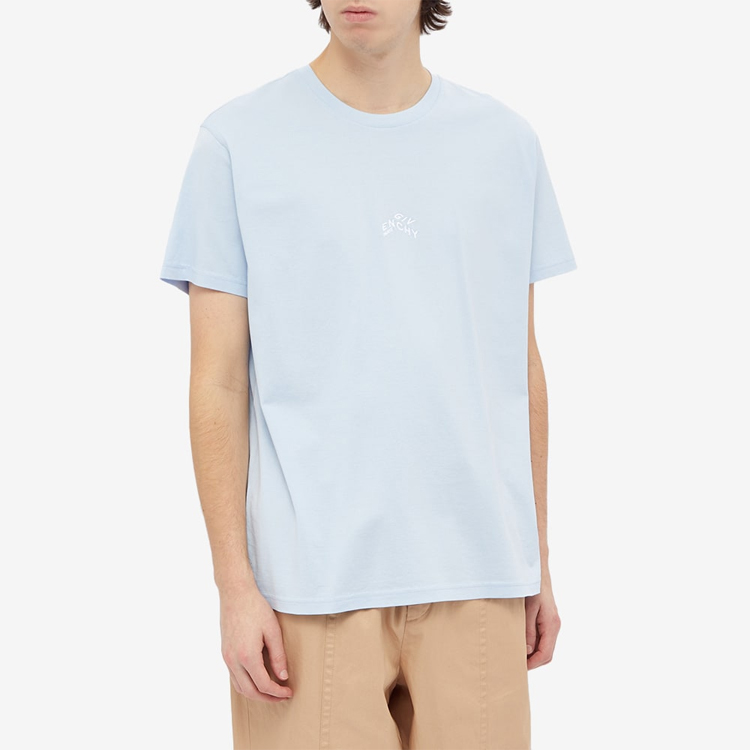 GIVENCHY Logo Embroidered Crewneck T-Shirt Light Blue BM710S3002-453 圖 6