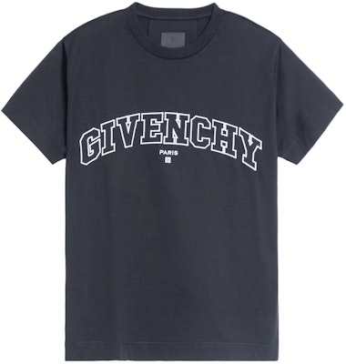 GIVENCHY 刺繡Logo 寬鬆版黑色T恤 SS22系列 BM71CW3Y6B-001 Order GIVENCHY 刺繡Logo 寬鬆版黑色T恤 SS22系列 BM71CW3Y6B-001