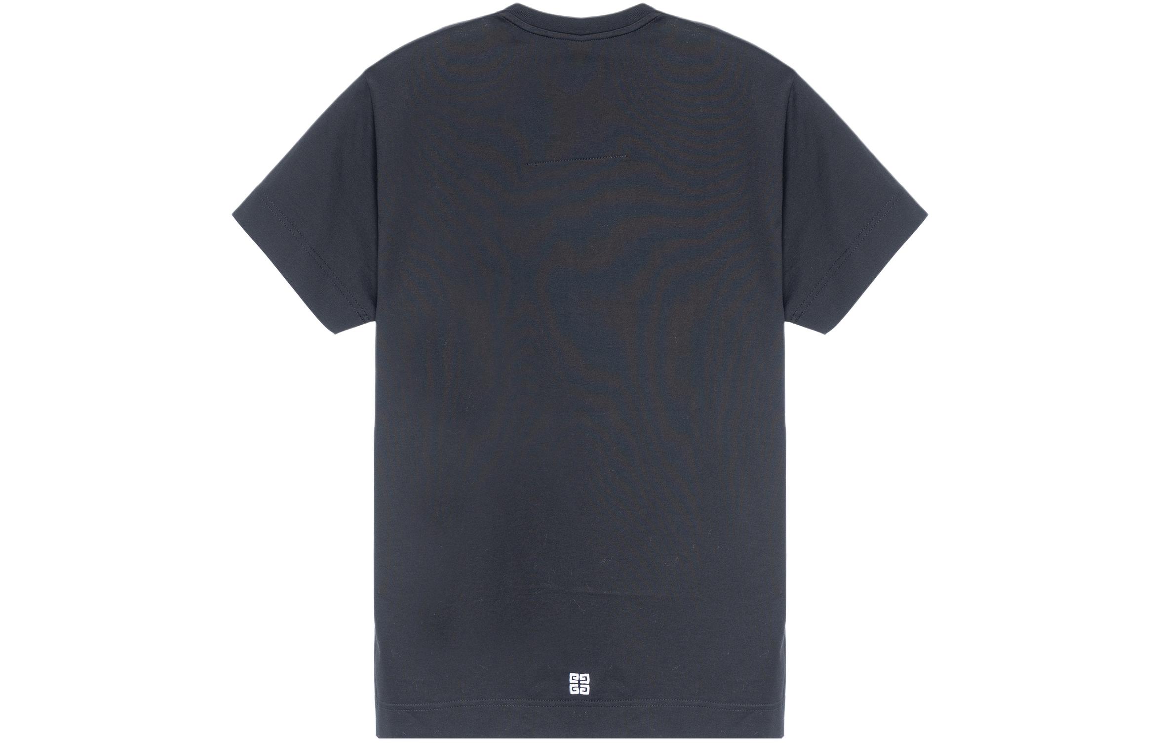 Lookbook GIVENCHY 刺繡Logo 寬鬆版黑色T恤 SS22系列 BM71CW3Y6B-001