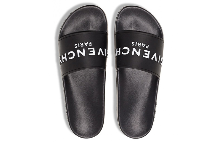 Lookbook Givenchy Logo Flat Sandal 'Black' BH300HH0EPSLIDE001