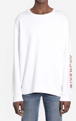 Givenchy 漸層標誌白色男士衛衣 BMJ05W30AF-100 Shop Givenchy 漸層標誌白色男士衛衣 BMJ05W30AF-100