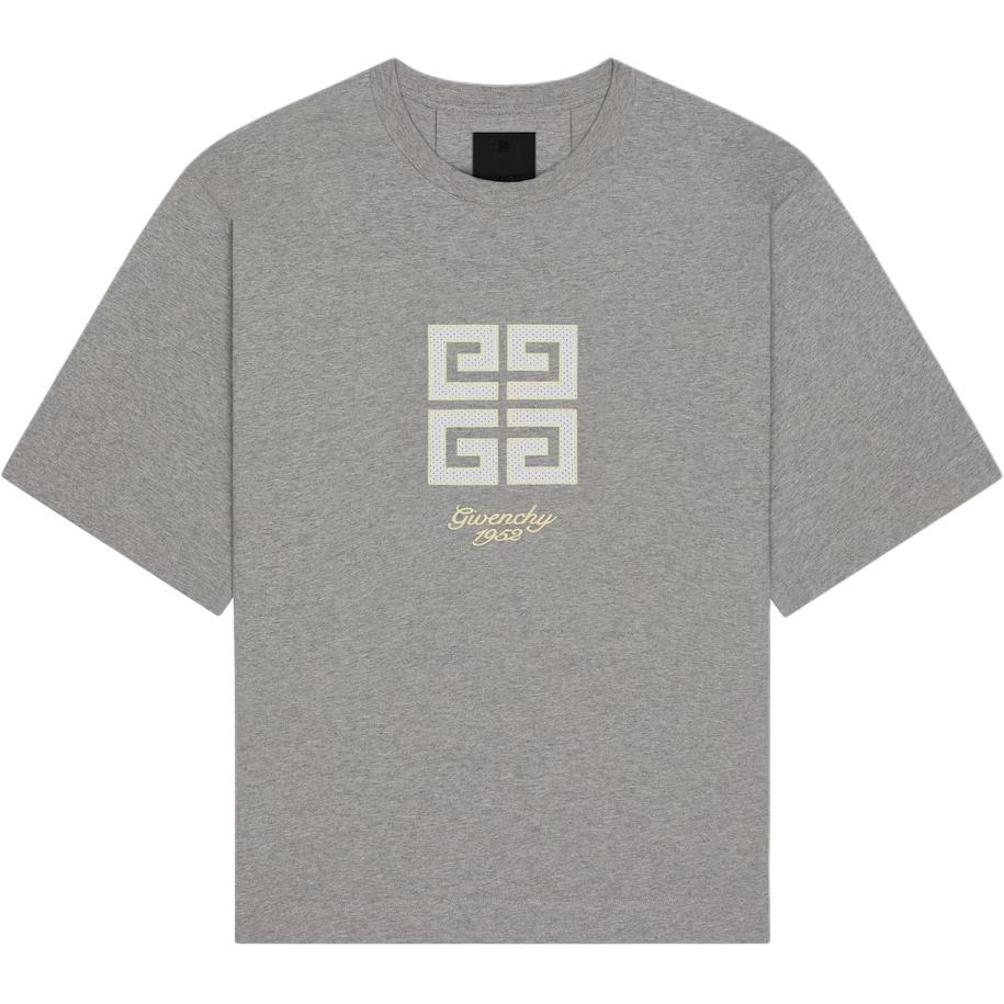 GIVENCHY Logo Graphic Crewneck Short Sleeve T-Shirt Men Grey BM712H3YMW-055 圖 2