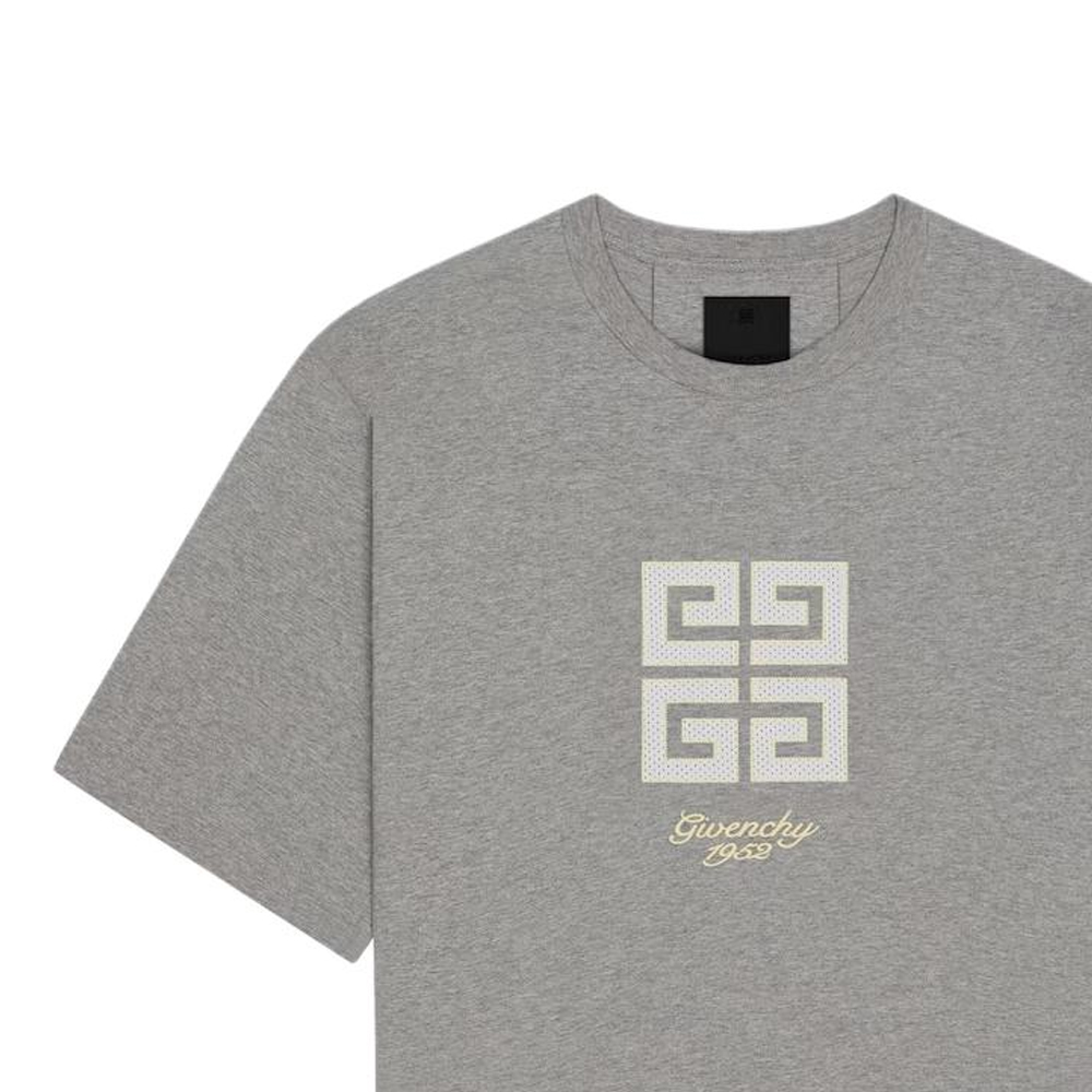 GIVENCHY Logo Graphic Crewneck Short Sleeve T-Shirt Men Grey BM712H3YMW-055 圖 6
