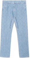 GIVENCHY Logo Jacquard Casual Zipper Jeans Light Blue BM50W250P9-452 GIVENCHY Logo Jacquard Casual Zipper Jeans Light Blue BM50W250P9-452