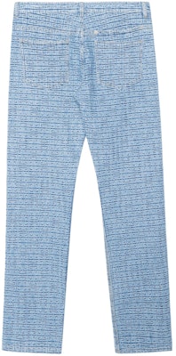 GIVENCHY Logo Jacquard Jeans Ritsleting Kasual Biru Muda BM50W250P9-452 Lookbook GIVENCHY Logo Jacquard Jeans Ritsleting Kasual Biru Muda BM50W250P9-452